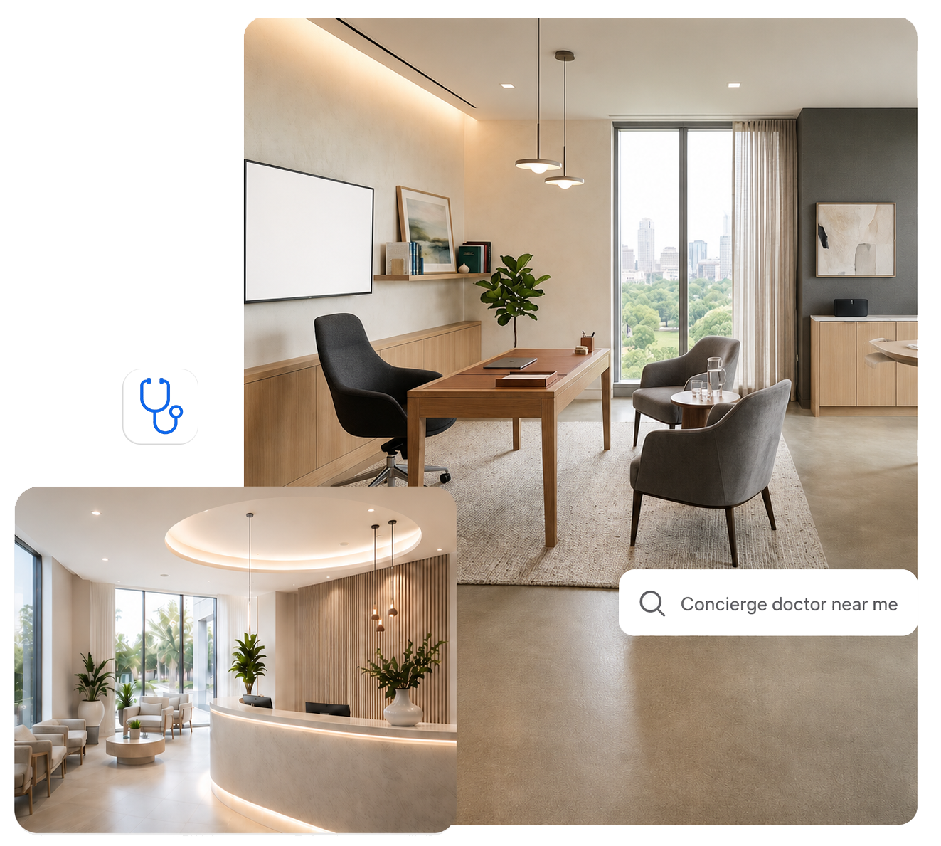 Modern concierge medicine office and treatment room