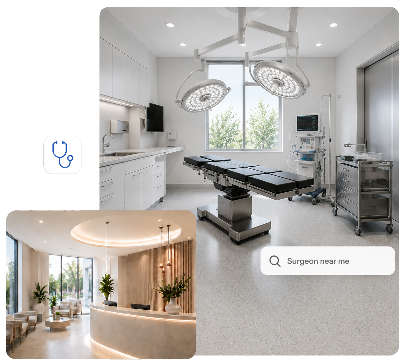 Modern surgical office and treatment room