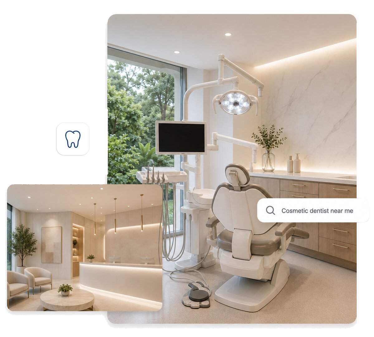 Modern cosmetic dentistry office and treatment room