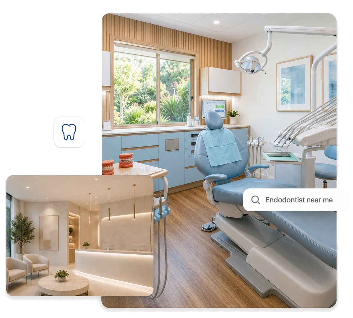 Modern endodontic office and treatment room
