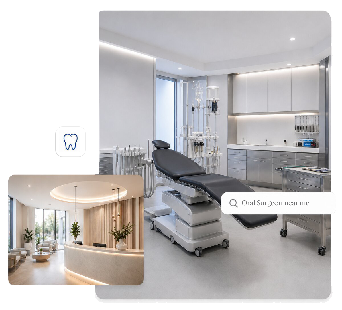 Modern oral surgery office and treatment room